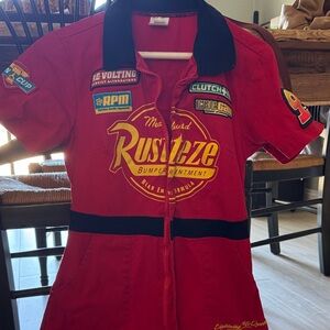 Disney Red and Black Rust-eze Racing Dress